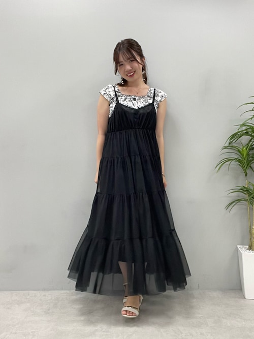 セール】チュールティアードキャミワンピース（ワンピース