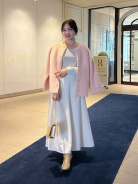 「natural couture（ナチュラルクチュール）のアイテム（ワンピース）」を使った、かなみさん（レディース・156cm）の夏コーディネート