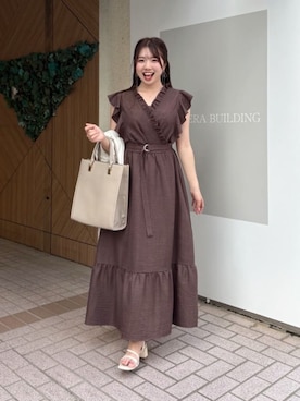 「natural couture（ナチュラルクチュール）のアイテム」を使った、かなみさん（レディース・156cm）の春コーディネート