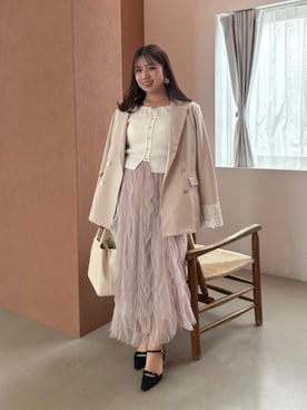 かなみさん（レディース・156cm）の冬コーディネート