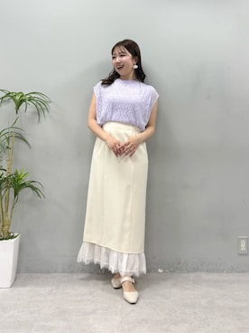 「natural couture（ナチュラルクチュール）のアイテム」を使った、かなみさん（レディース・156cm）の春コーディネート