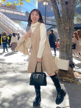 かなみさん（レディース・156cm）の冬コーディネート