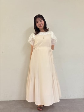「natural couture（ナチュラルクチュール）のアイテム（シャツ/ブラウス）」を使った、かなみさん（レディース・156cm）の夏コーディネート