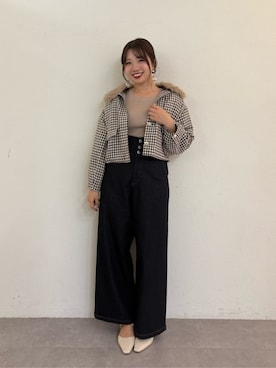 「アイテム（その他アウター）」を使った、かなみさん（骨格ストレート・レディース・156cm）の秋コーディネート