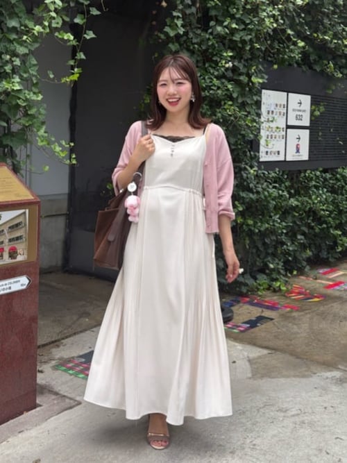 natural couture 【canami】両サイドプリーツキャミワンピース canami】両サイドプリーツキャミワンピース | natural couture