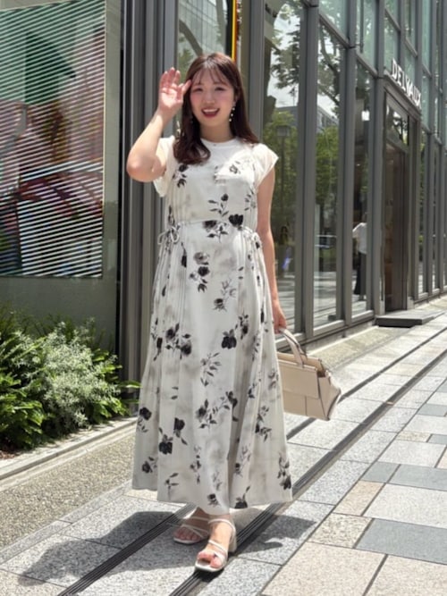 両サイドプリーツキャミワンピース ミントグレー natural couture natural couture｜【canami】両サイドプリーツキャミワンピース