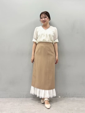 「natural couture（ナチュラルクチュール）のアイテム」を使った、かなみさん（レディース・156cm）の春コーディネート
