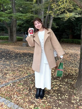 「natural couture（ナチュラルクチュール）のアイテム」を使った、かなみさん（レディース・156cm）の秋コーディネート