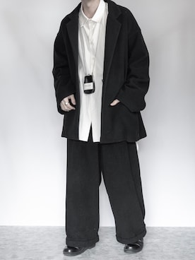 「シャギー」｜「アイテム（その他アウター）」を使った、89さん（メンズ・168cm）の秋コーディネート
