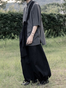 「Utusiyo（ウツシヨ）のアイテム（バッグ）」を使った、89さん（メンズ・168cm）の夏コーディネート