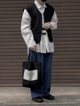 「THEE（シー）のアイテム」を使った、89さん（メンズ・168cm）の春コーディネート