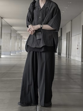 「Utusiyo（ウツシヨ）のアイテム（パンツ）」を使った、89さん（メンズ・168cm）の夏コーディネート