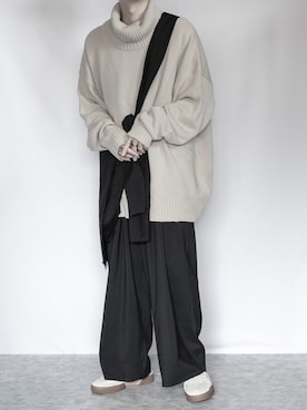 「Utusiyo（ウツシヨ）のアイテム（バッグ）」を使った、89さん（メンズ・168cm）の秋コーディネート