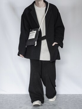 「Utusiyo（ウツシヨ）のアイテム（ニット/セーター）」を使った、89さん（メンズ・168cm）の秋コーディネート