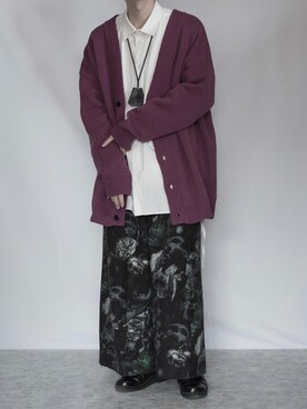 「Utusiyo（ウツシヨ）のアイテム（カーディガン/ボレロ）」を使った、89さん（メンズ・168cm）の秋コーディネート