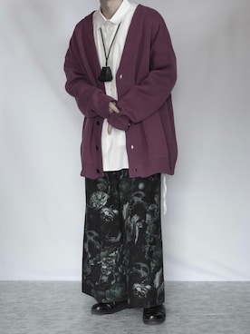 「Utusiyo（ウツシヨ）のアイテム（カーディガン/ボレロ）」を使った、89さん（メンズ・168cm）の秋コーディネート