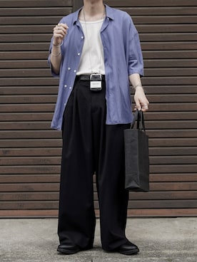 「THEE（シー）のアイテム」を使った、89さん（メンズ・168cm）の夏コーディネート