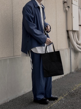 「THEE（シー）のアイテム」を使った、89さん（メンズ・168cm）の春コーディネート