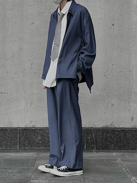 「THEE（シー）のアイテム」を使った、89さん（メンズ・168cm）の秋コーディネート