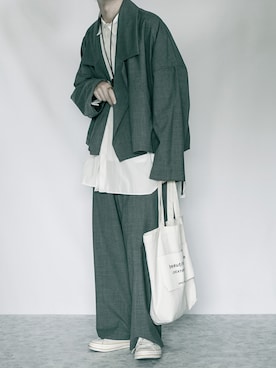 「my beautiful landlet（マイビューティフルランドレット）のアイテム（ブルゾン）」を使った、89さん（メンズ・168cm）の秋コーディネート