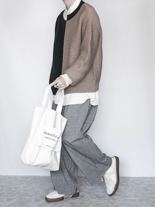 CULLNI（クルニ）の「2020秋冬 切替レイヤードニットプルオーバー 