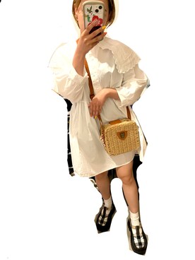 「BURBERRY（バーバリー）のアイテム（ローファー）」を使った、sariさん（レディース・147cm）の春コーディネート