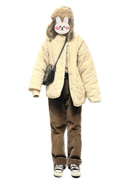 「BEAMS（ビームス）のアイテム（ショルダーバッグ）」を使った、sariさん（レディース・148cm）の冬コーディネート