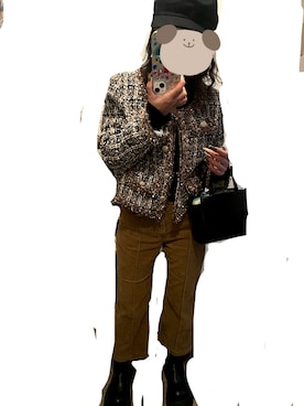 「アイテム（キャスケット）」を使った、sariさん（レディース・148cm）の秋コーディネート