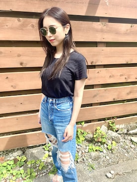 「SNIDEL（スナイデル）のアイテム（アクセサリー）」を使った、toMoMiさん（レディース・155cm）の夏コーディネート