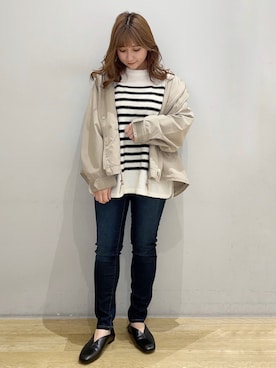 「アイテム（マウンテンパーカー）」を使った、ʀɪʜᴏ ☺︎さん（レディース・147cm）の冬コーディネート