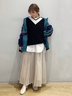 「アノラック」｜ʀɪʜᴏ ☺︎さん（レディース・147cm・20代）の冬コーディネート