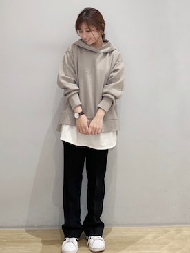 「アイテム（パーカー）」を使った、ʀɪʜᴏ ☺︎さん（レディース・147cm・20代）の秋コーディネート