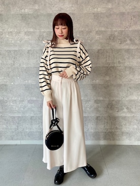 「To b. by agnes b.（トゥービーバイアニエスベー）のアイテム（ショルダーバッグ）」を使った、To b. by agnès b.さん（レディース・160cm）の冬コーディネート