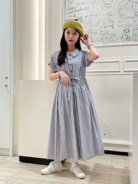 「アニエスベー」｜「アイテム（ハンチング/ベレー帽）」を使った、To b. by agnès b.さん（レディース・160cm）の夏コーディネート