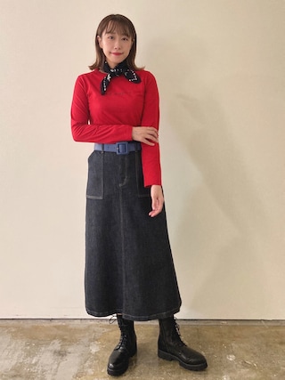 To b. by agnes b. WG51 SKIRTデニムミディスカート38 To b. by agnes b. WG51 SKIRTデニムミディスカート38