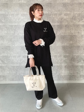 「To b. by agnes b.（トゥービーバイアニエスベー）のアイテム」を使った、To b. by agnès b.さん（レディース・160cm）の冬コーディネート