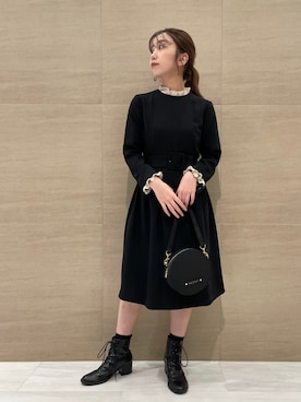 「To b. by agnes b.（トゥービーバイアニエスベー）のアイテム（ブーツ）」を使った、To b. by agnès b.さん（レディース・153cm）の冬コーディネート