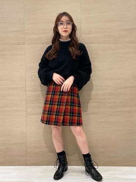 「To b. by agnes b.（トゥービーバイアニエスベー）のアイテム（ブーツ）」を使った、To b. by agnès b.さん（レディース・153cm）の秋コーディネート