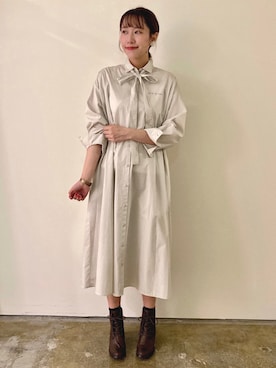 「アニエスベー」｜「アイテム（シャツワンピース）」を使った、To b. by agnès b.さん（レディース・160cm）の夏コーディネート