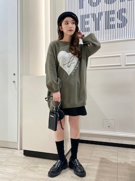 「アニエスベー」｜「アイテム（ハンチング/ベレー帽）」を使った、To b. by agnès b.さん（レディース・153cm）の冬コーディネート