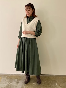 「To b. by agnes b.（トゥービーバイアニエスベー）のアイテム（シャツワンピース）」を使った、To b. by agnès b.さん（レディース・160cm）の夏コーディネート