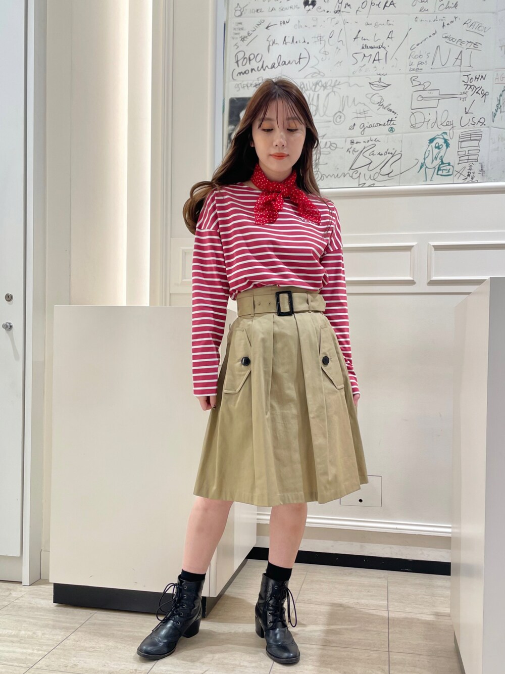 WG83 JUPE ニュートレンチジュプ　ブラック　アニエスベー WG83 JUPE ニュートレンチジュプ ブラック アニエスベー レディース