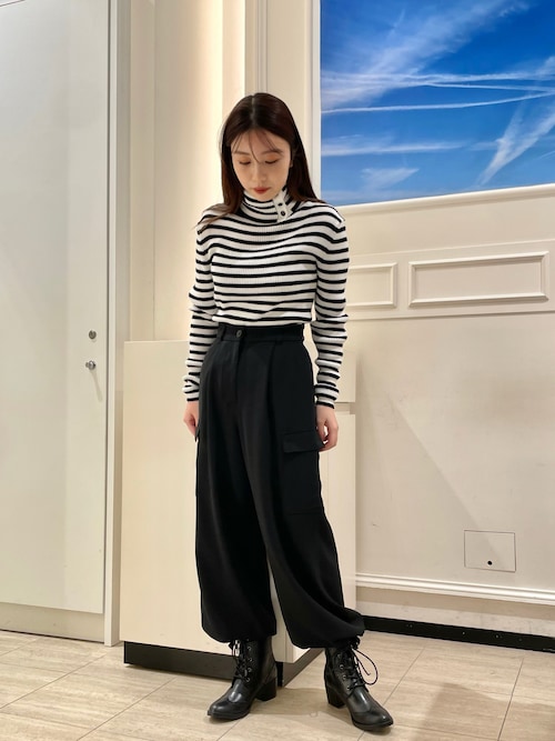 【美品】トゥービーバイアニエスベー　ニットメッセージブルゾン トゥービー バイ アニエスベー To b. by agne's bWS91 PULLOVER