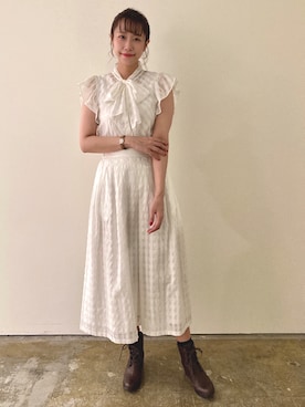 「To b. by agnes b.（トゥービーバイアニエスベー）のアイテム（ブーツ）」を使った、To b. by agnès b.さん（レディース・165cm）の夏コーディネート