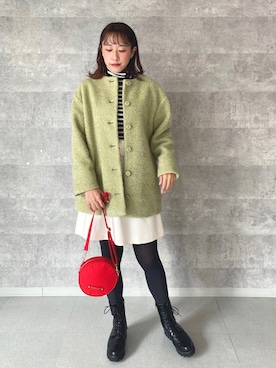 「アニエスベー」｜「アイテム（その他アウター）」を使った、To b. by agnès b.さん（レディース・160cm）の冬コーディネート