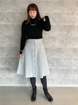 「To b. by agnes b.（トゥービーバイアニエスベー）のアイテム（ブーツ）」を使った、To b. by agnès b.さん（レディース・160cm）の冬コーディネート