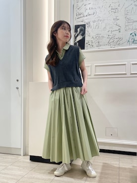 「アニエスベー」｜「アイテム（シャツワンピース）」を使った、To b. by agnès b.さん（レディース・153cm）の夏コーディネート