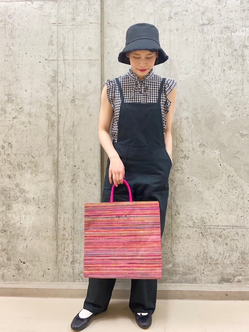 agnes b.（アニエスベー）の「ラフィアトートバッグ (MX02－05