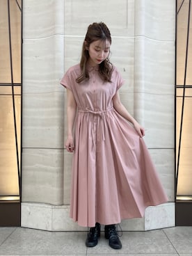 「153cm」｜「アイテム（シャツワンピース）」を使った、To b. by agnès b.さん（レディース・153cm）の春コーディネート