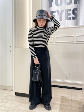 「To b. by agnes b.（トゥービーバイアニエスベー）のアイテム（ショルダーバッグ）」を使った、To b. by agnès b.さん（レディース・160cm）の冬コーディネート